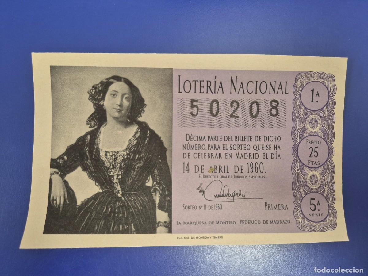Loter&iacute;a Nacional: LOTERIA NACIONAL SORTEO 11 DE 1960 SERIE 4