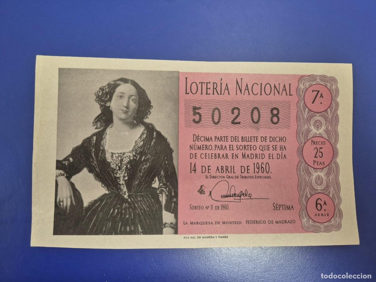 Loter&iacute;a Nacional: LOTERIA NACIONAL SORTEO 11 DE 1960 SERIE 2