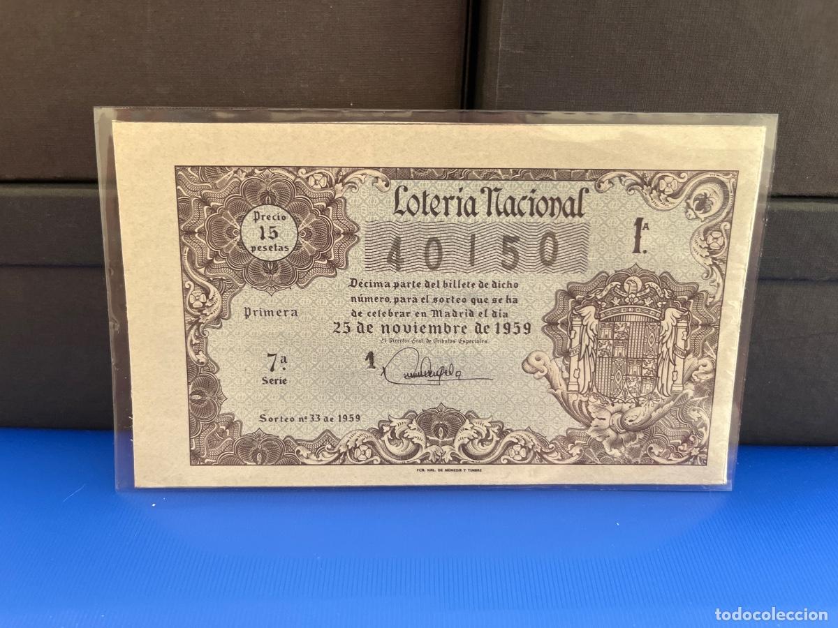 Loter&iacute;a Nacional: Loter&iacute;a nacional 1959 sorteo 33