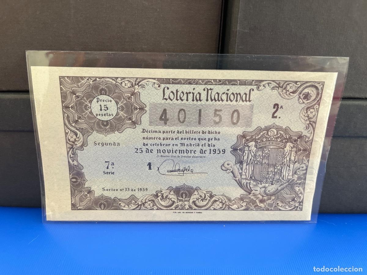 Loter&iacute;a Nacional: Loter&iacute;a nacional 1959 sorteo 33