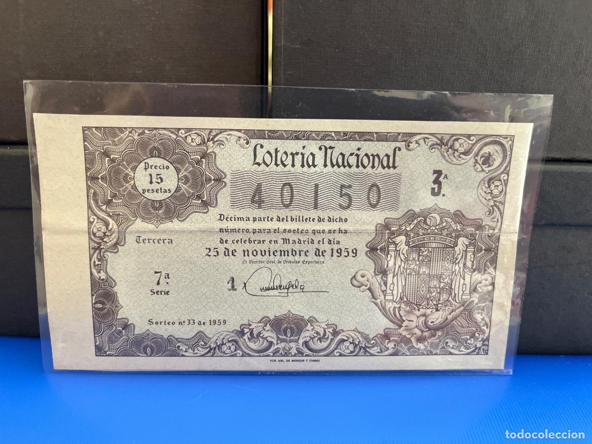 Loter&iacute;a Nacional: Loter&iacute;a nacional 1959 sorteo 33