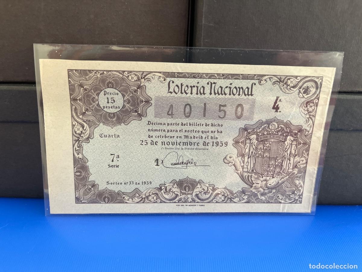 Loter&iacute;a Nacional: Loter&iacute;a nacional 1959 sorteo 33