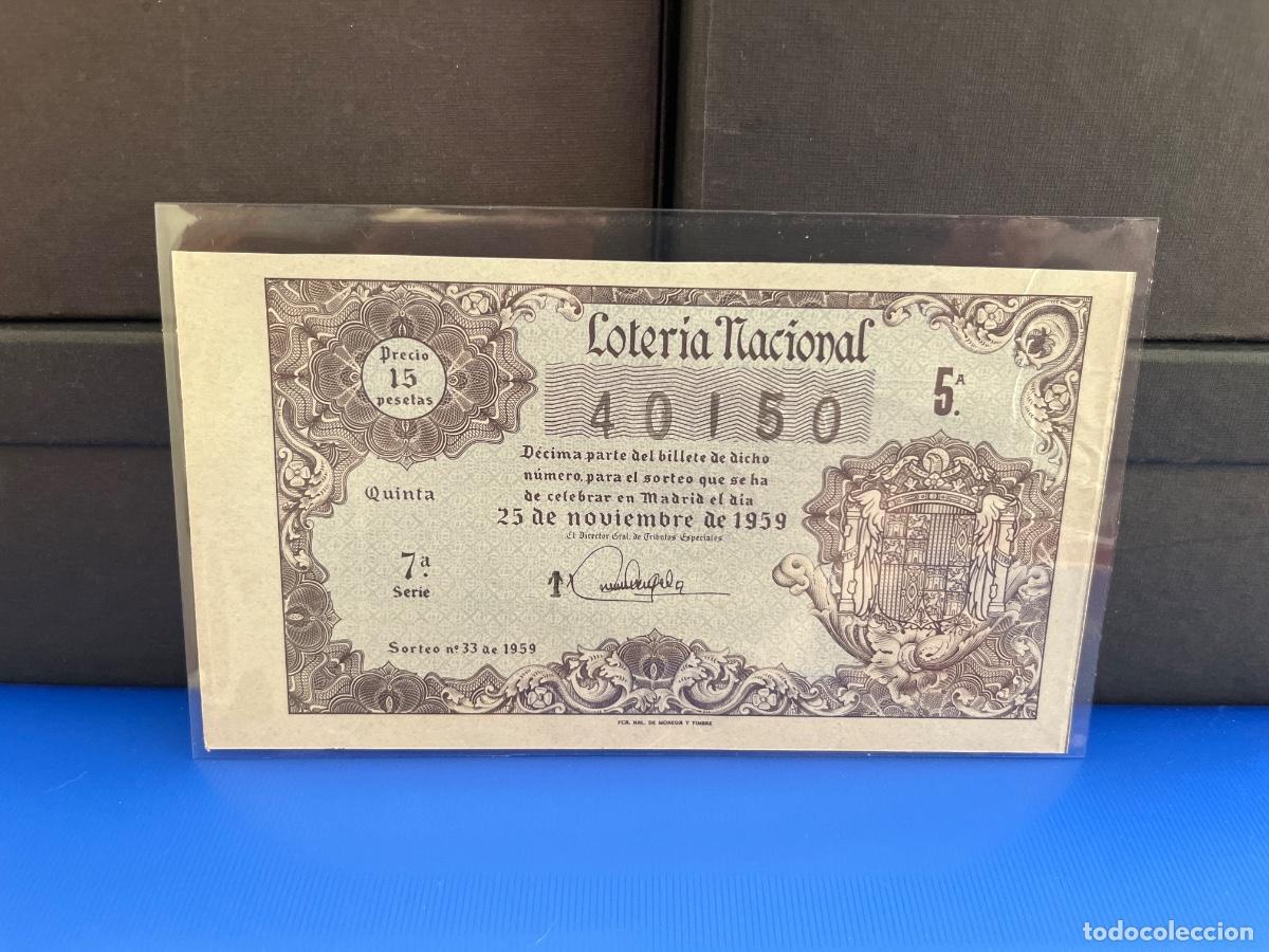 Loter&iacute;a Nacional: Loter&iacute;a nacional 1959 sorteo 33