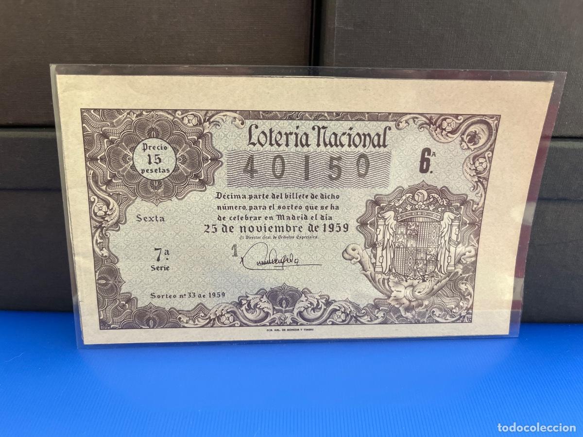 Loter&iacute;a Nacional: Loter&iacute;a nacional 1959 sorteo 33
