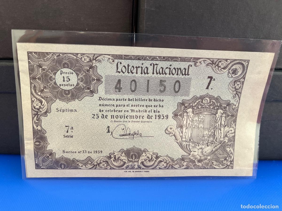 Loter&iacute;a Nacional: Loter&iacute;a nacional 1959 sorteo 33