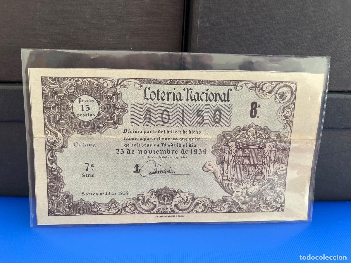 Loter&iacute;a Nacional: Loter&iacute;a nacional 1959 sorteo 33