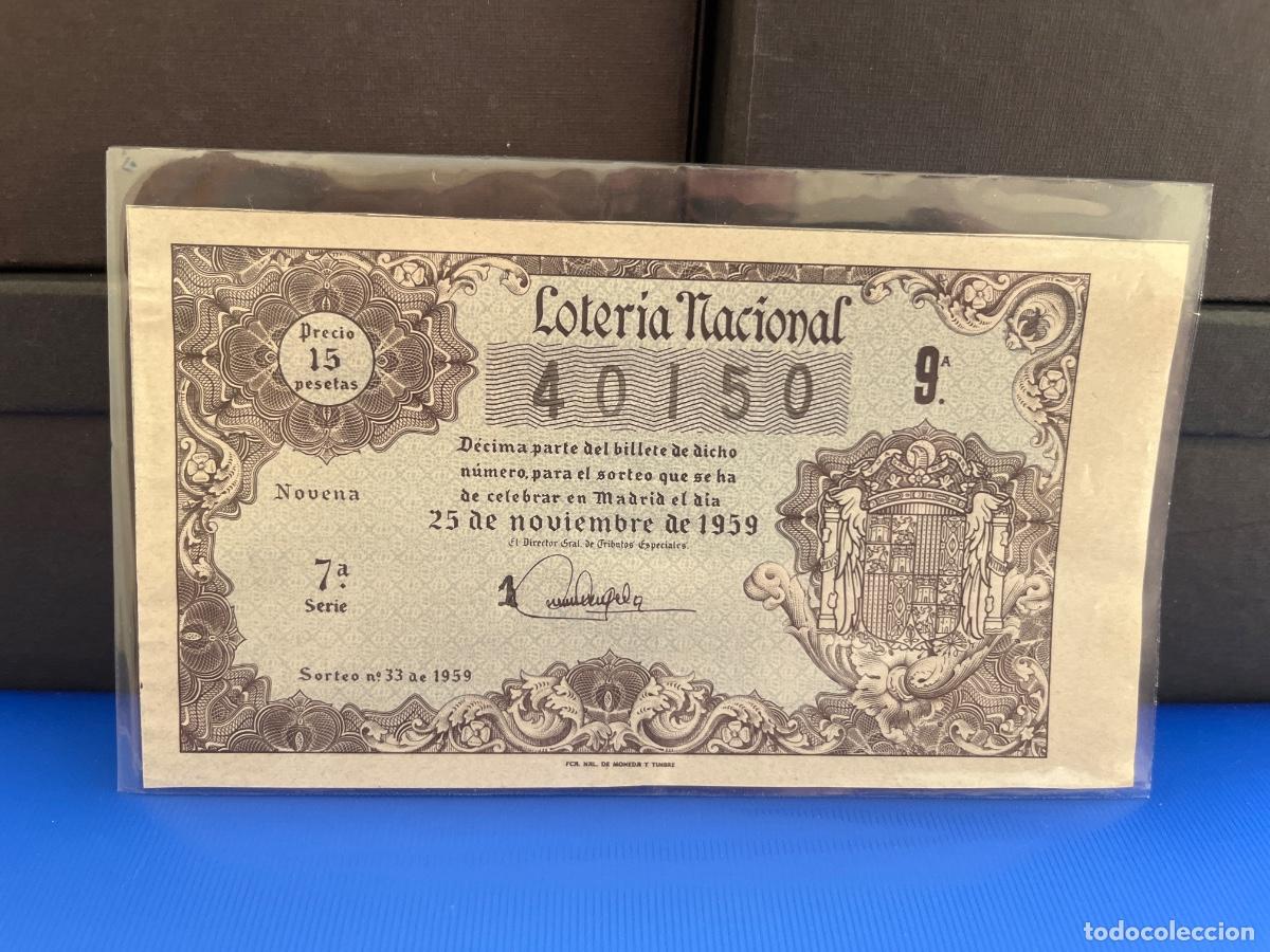 Loter&iacute;a Nacional: Loter&iacute;a nacional 1959 sorteo 33