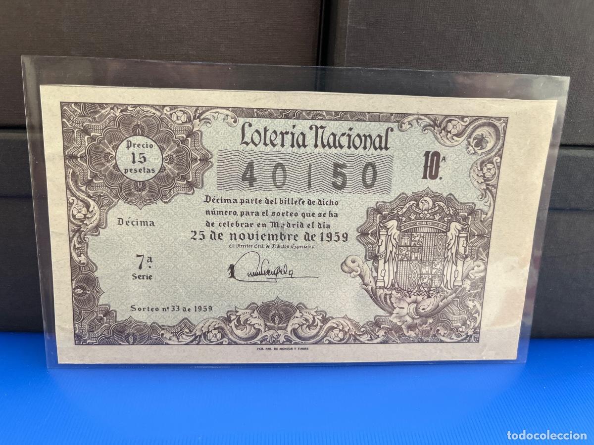 Loter&iacute;a Nacional: Loter&iacute;a nacional 1959 sorteo 33