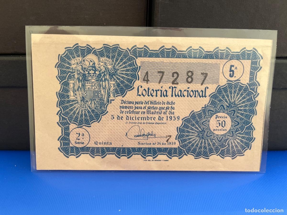 Loter&iacute;a Nacional: Loter&iacute;a nacional 1959 sorteo 34