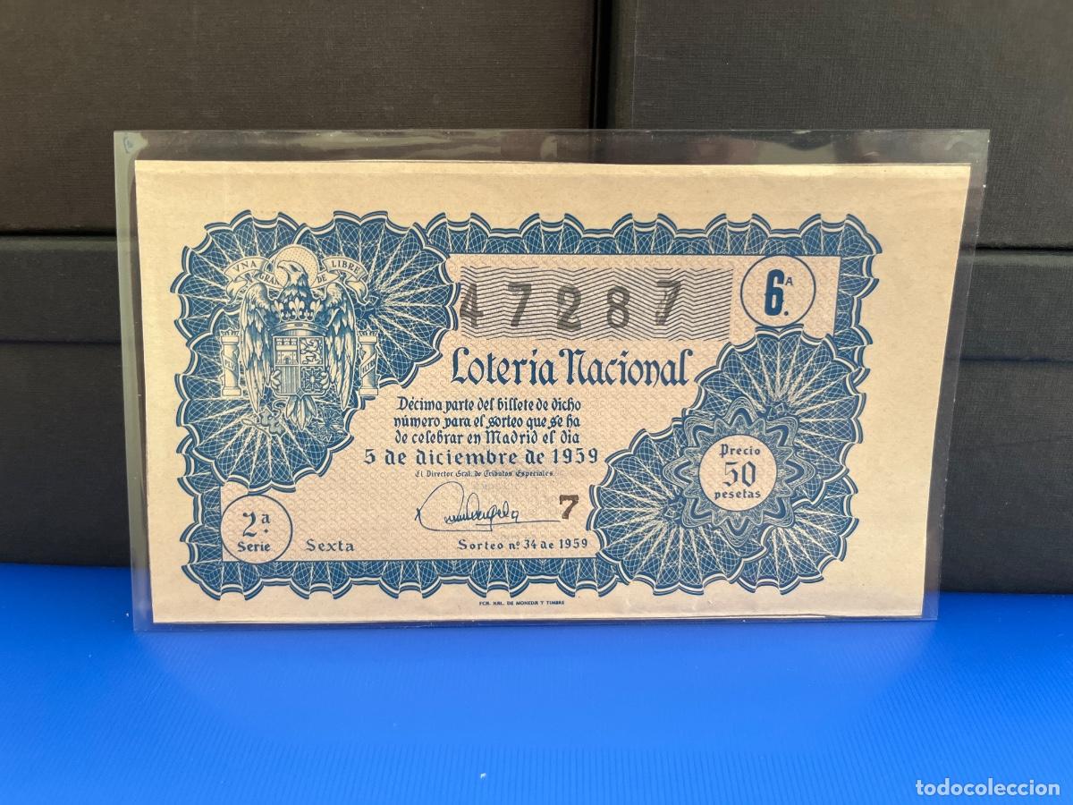 Loter&iacute;a Nacional: Loter&iacute;a nacional 1959 sorteo 34