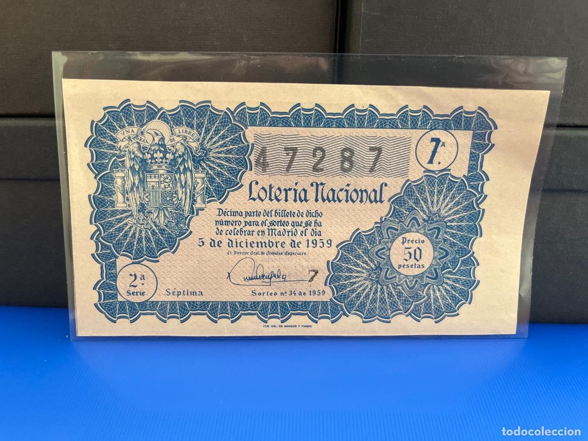 Loter&iacute;a Nacional: Loter&iacute;a nacional 1959 sorteo 34