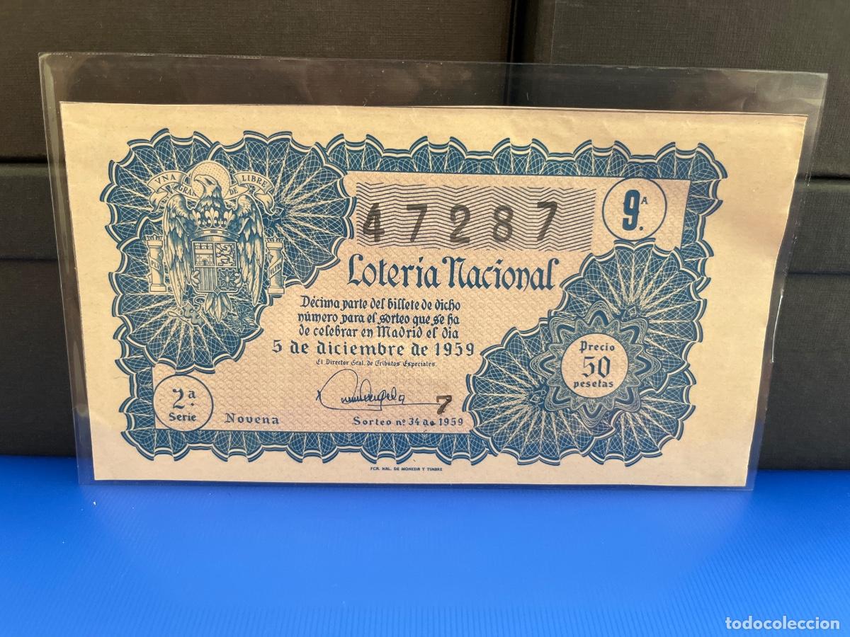 Loter&iacute;a Nacional: Loter&iacute;a nacional 1959 sorteo 34