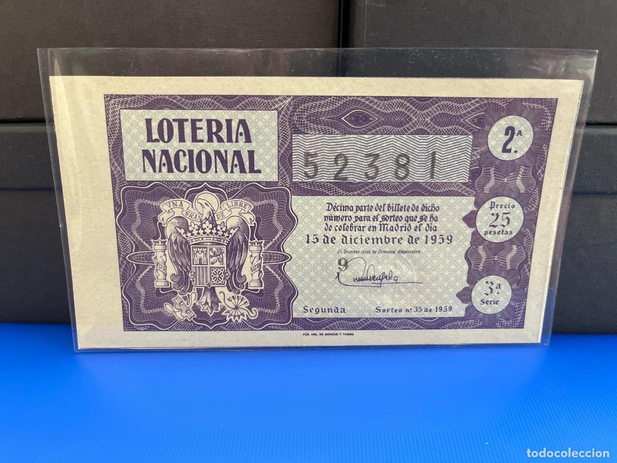 Loter&iacute;a Nacional: Loter&iacute;a nacional 1959 sorteo 35