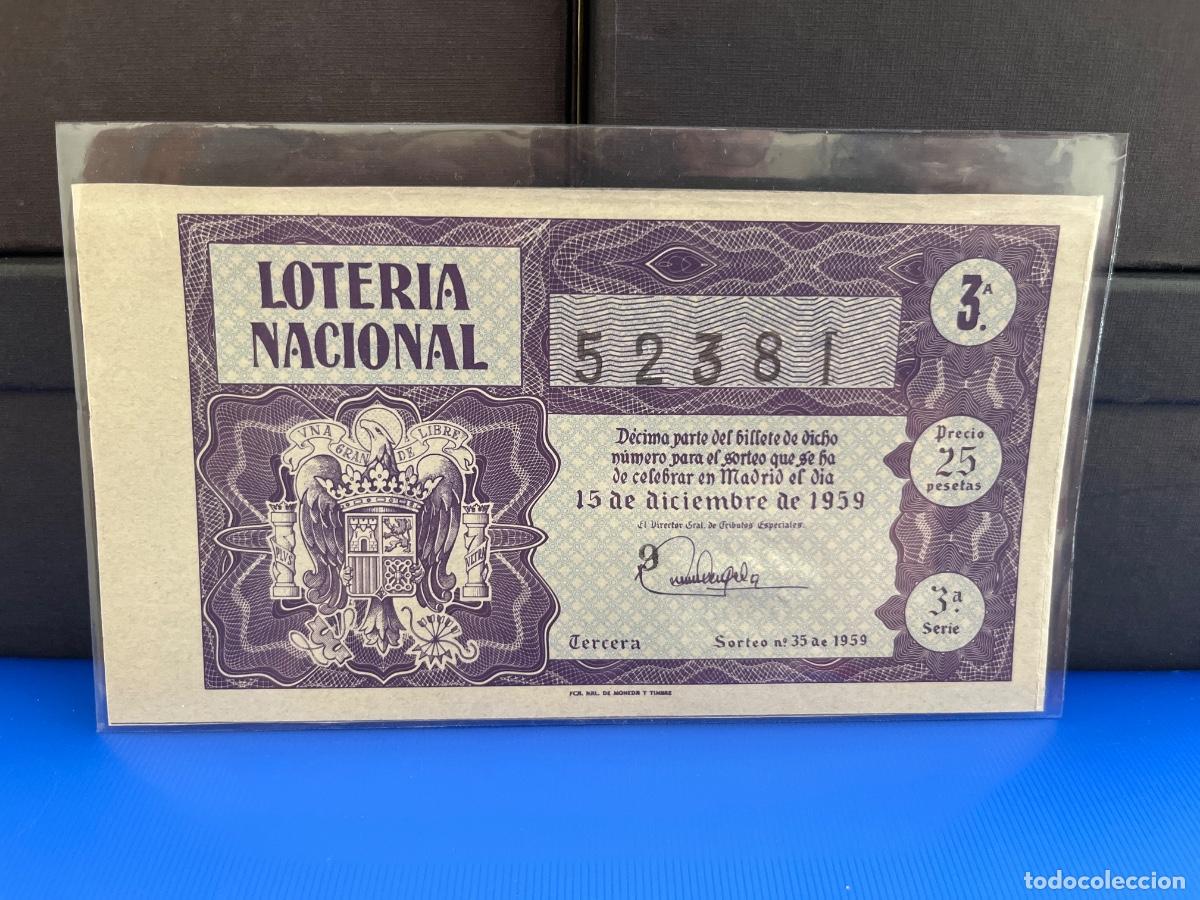 Loter&iacute;a Nacional: Loter&iacute;a nacional 1959 sorteo 35