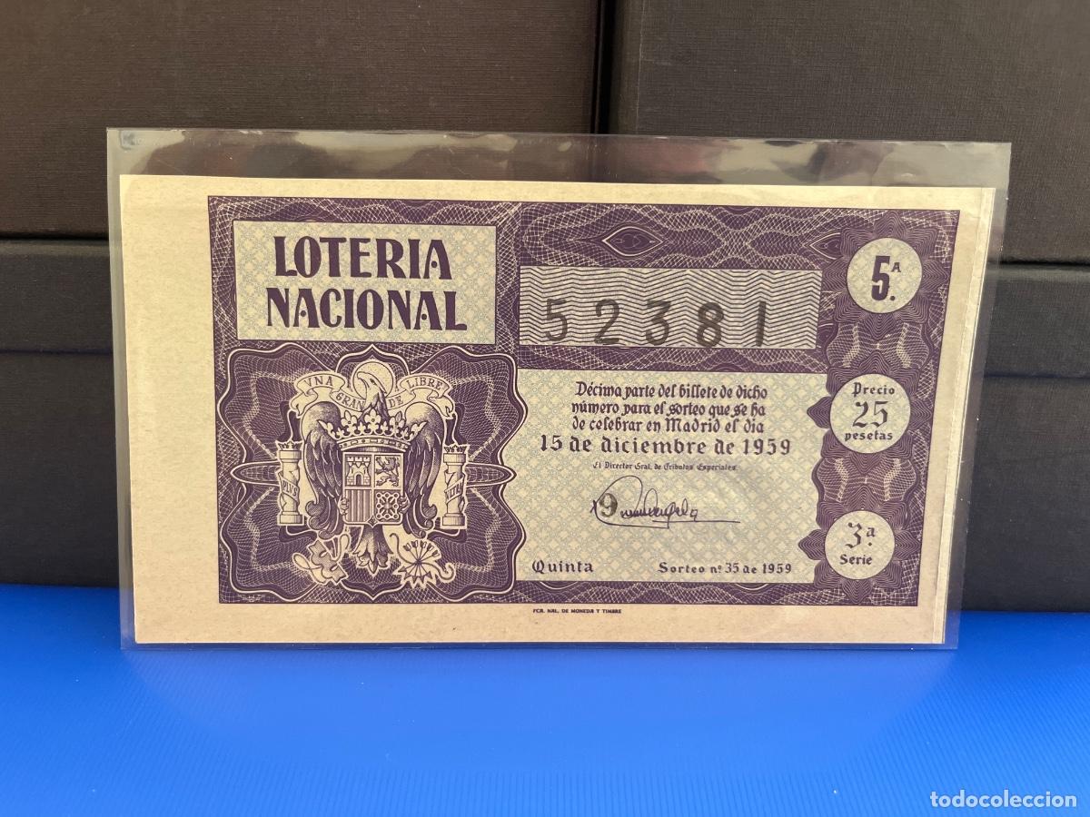 Loter&iacute;a Nacional: Loter&iacute;a nacional 1959 sorteo 35