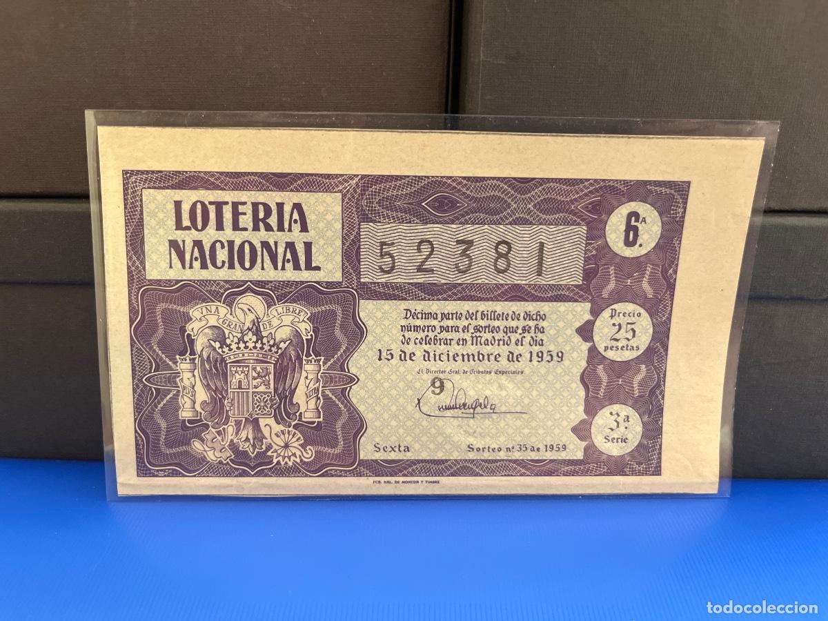 Loter&iacute;a Nacional: Loter&iacute;a nacional 1959 sorteo 35
