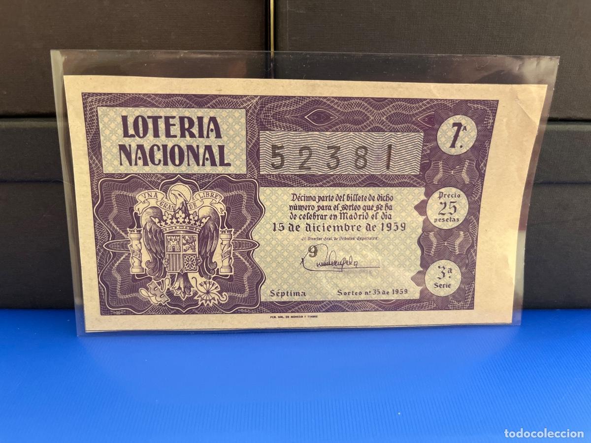 Loter&iacute;a Nacional: Loter&iacute;a nacional 1959 sorteo 35