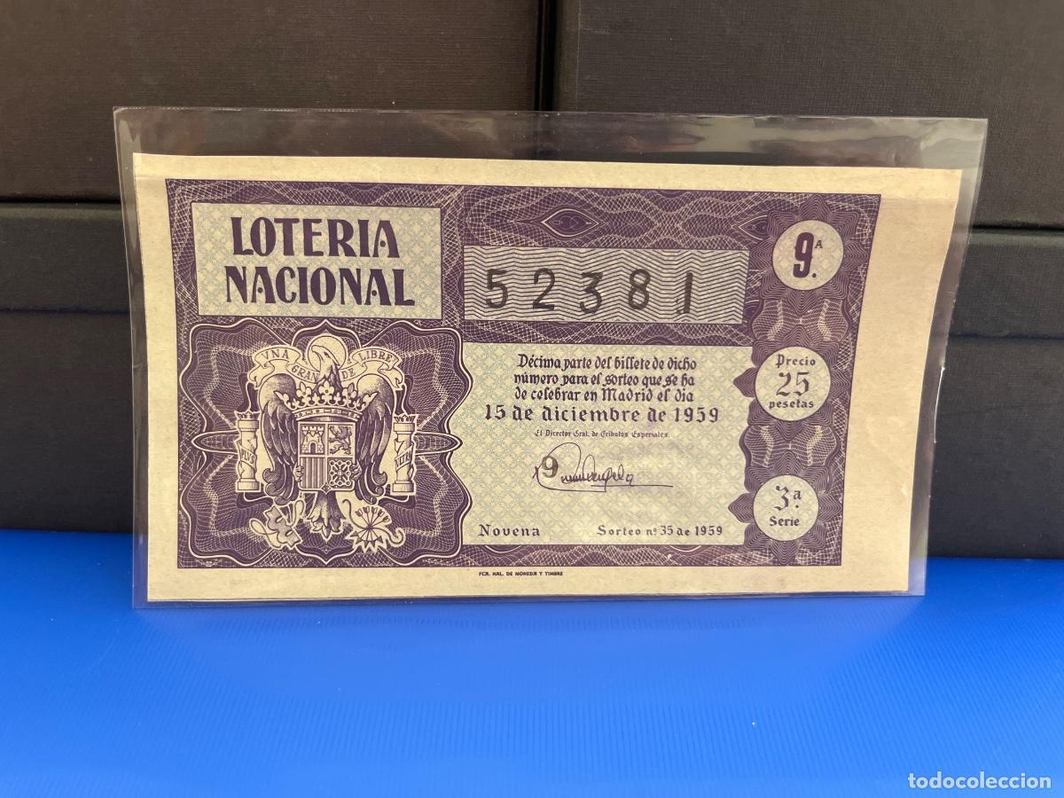 Loter&iacute;a Nacional: Loter&iacute;a nacional 1959 sorteo 35