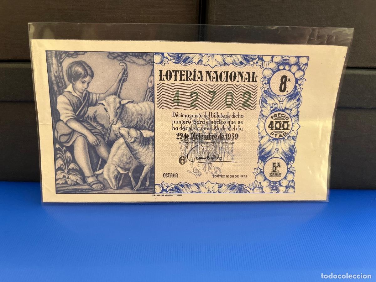 Loter&iacute;a Nacional: Loter&iacute;a nacional 1959 sorteo 36