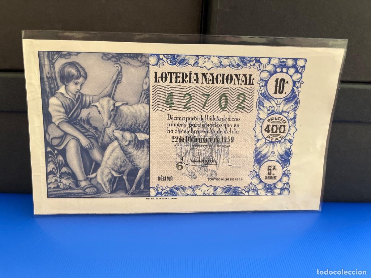 Loter&iacute;a Nacional: Loter&iacute;a nacional 1959 sorteo 36