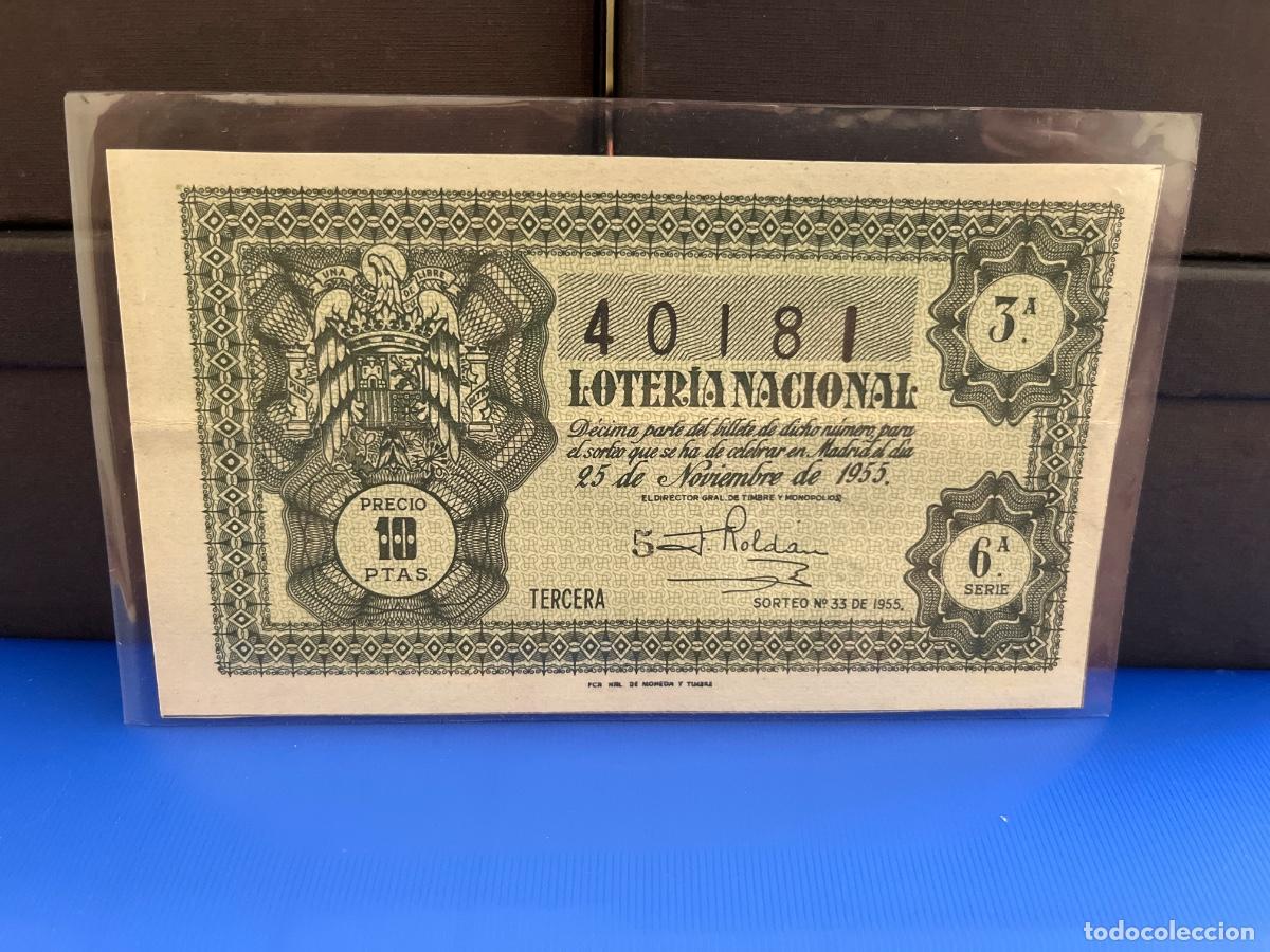 Loter&iacute;a Nacional: Loter&iacute;a nacional 1955 sorteo 33