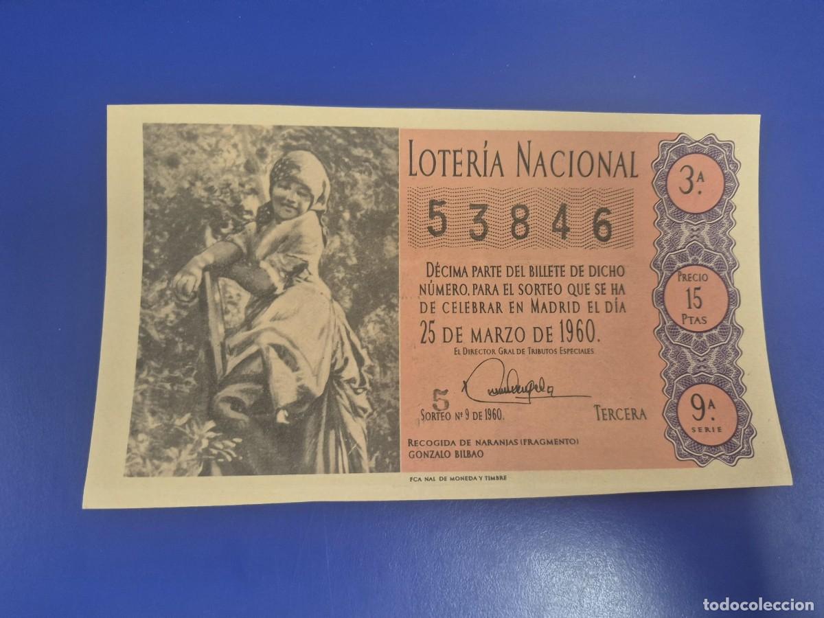 Loter&iacute;a Nacional: LOTERIA NACIONAL SORTEO 9 DE 1960 NAVIDAD SERIE 9