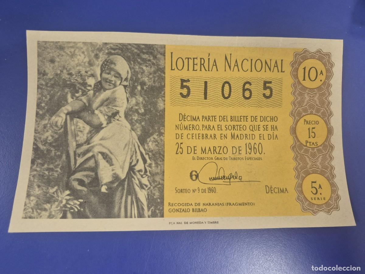 Loter&iacute;a Nacional: LOTERIA NACIONAL SORTEO 9 DE 1960 NAVIDAD SERIE 5