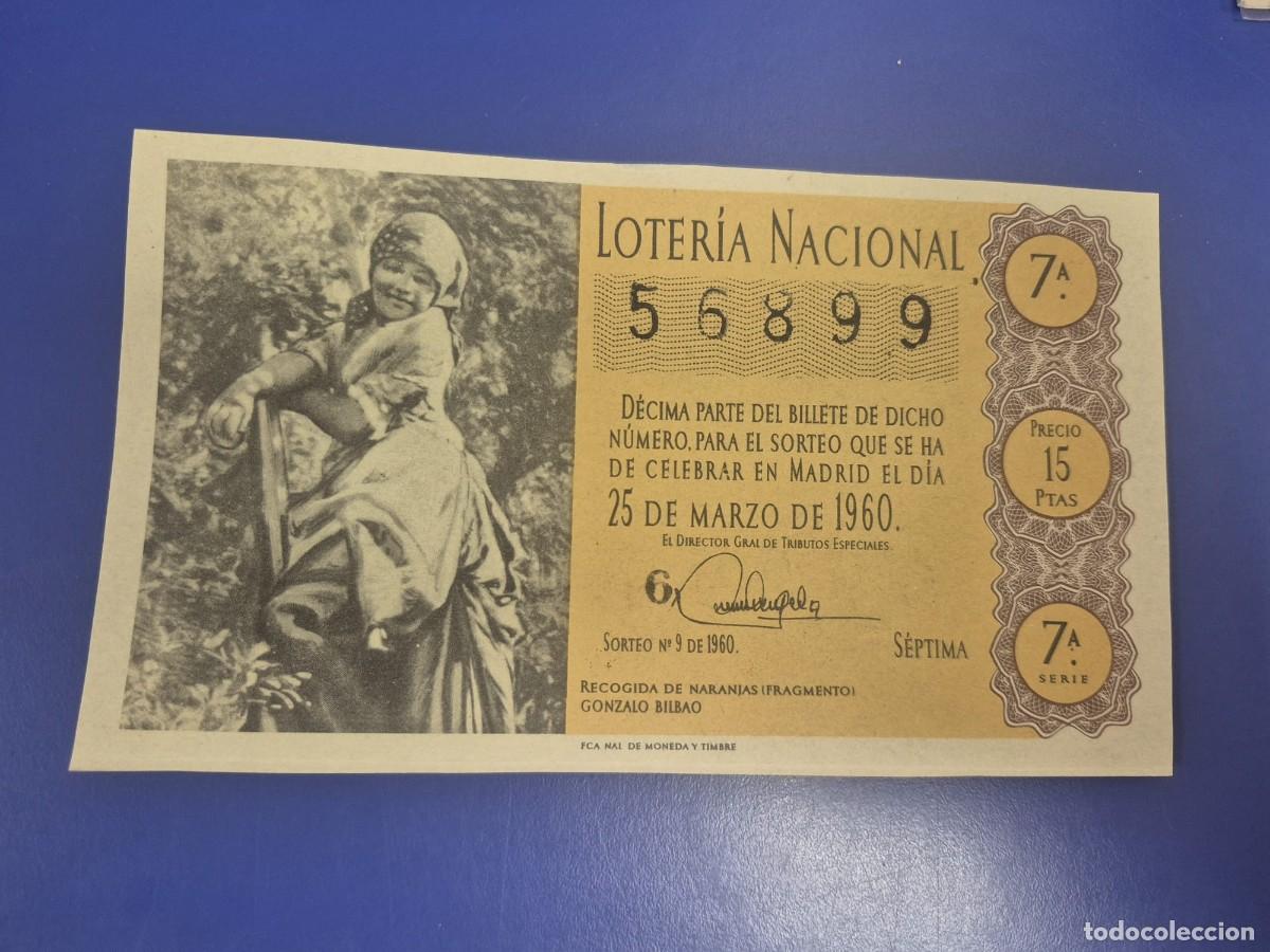 Loter&iacute;a Nacional: LOTERIA NACIONAL SORTEO 9 DE 1960 NAVIDAD SERIE 7