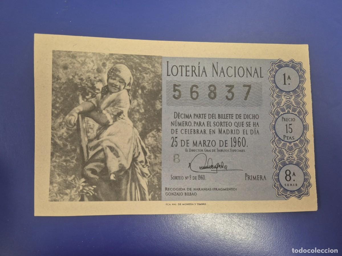 Loter&iacute;a Nacional: LOTERIA NACIONAL SORTEO 9 DE 1960 NAVIDAD SERIE 8