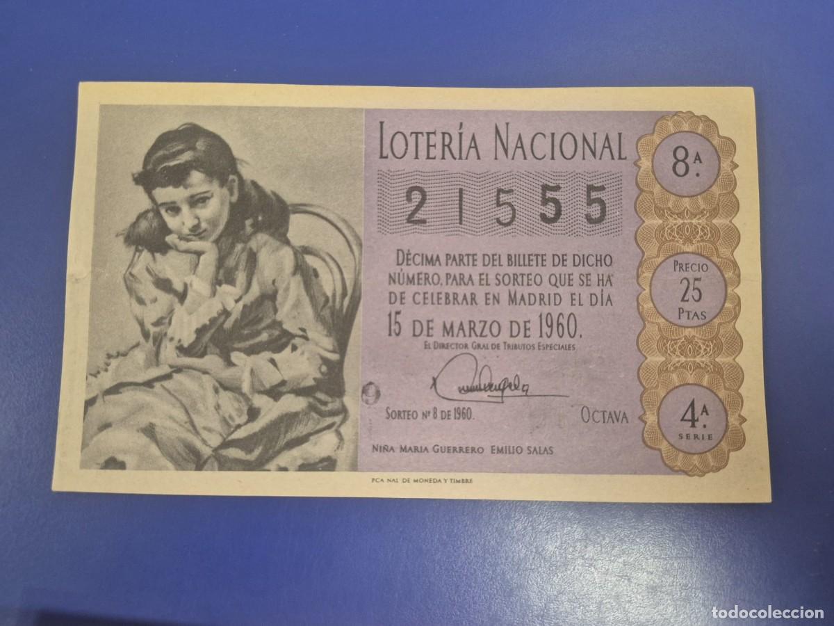 Loter&iacute;a Nacional: LOTERIA NACIONAL SORTEO 8 DE 1960 SERIE 4