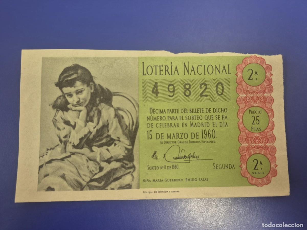 Loter&iacute;a Nacional: LOTERIA NACIONAL SORTEO 8 DE 1960 SERIE 2