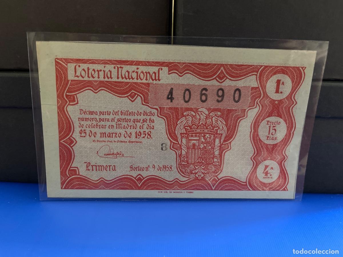 Loter&iacute;a Nacional: Loter&iacute;a nacional 1958 sorteo 9