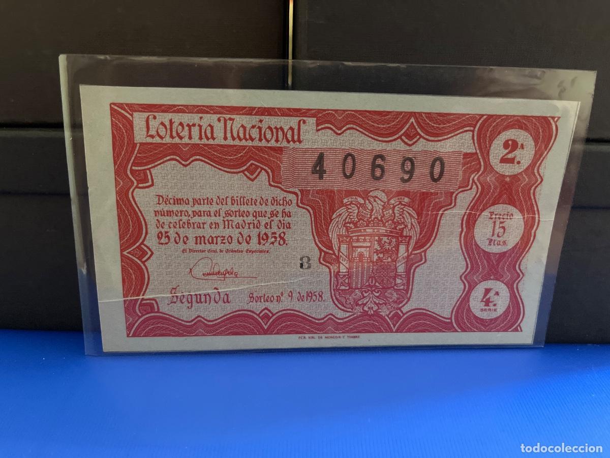 Loter&iacute;a Nacional: Loter&iacute;a nacional 1958 sorteo 9