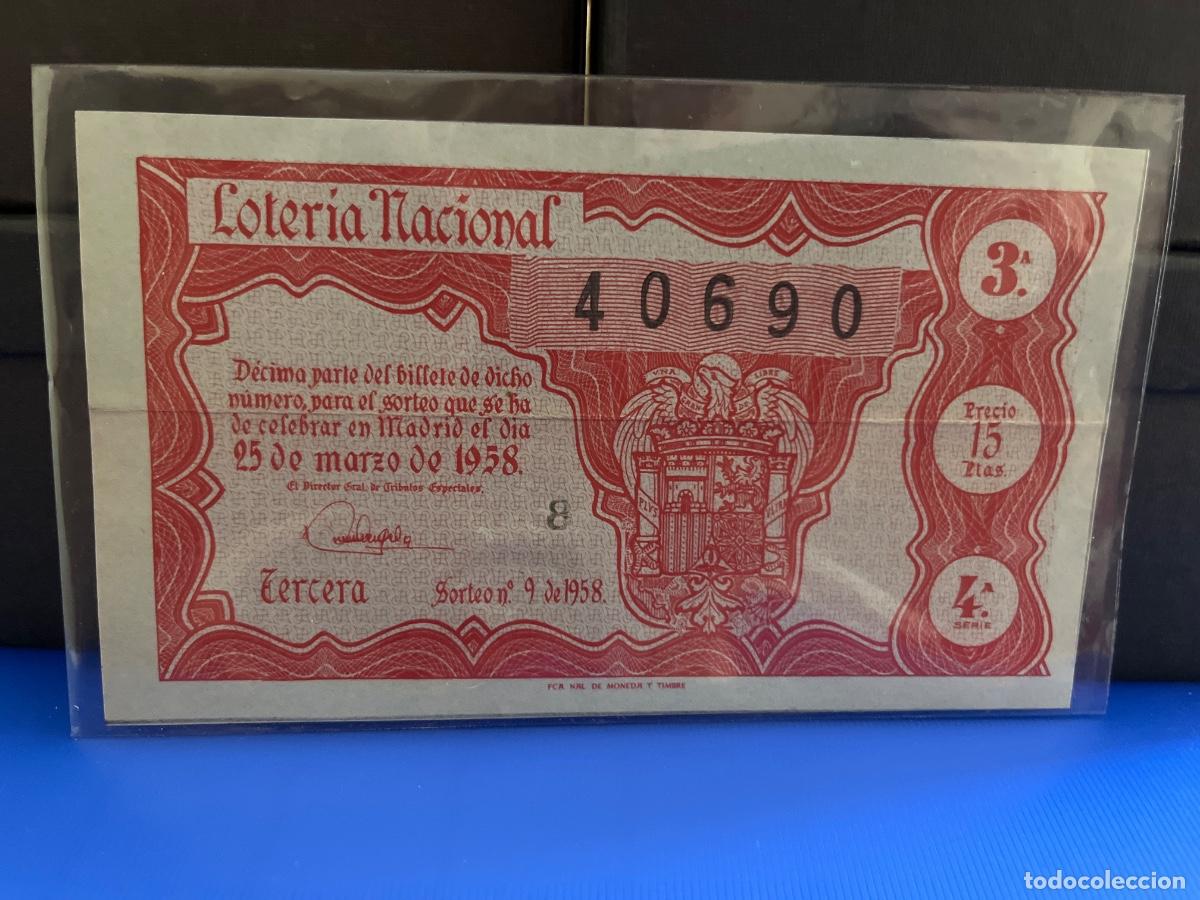Loter&iacute;a Nacional: Loter&iacute;a nacional 1958 sorteo 9