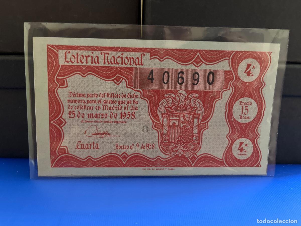 Loter&iacute;a Nacional: Loter&iacute;a nacional 1958 sorteo 9