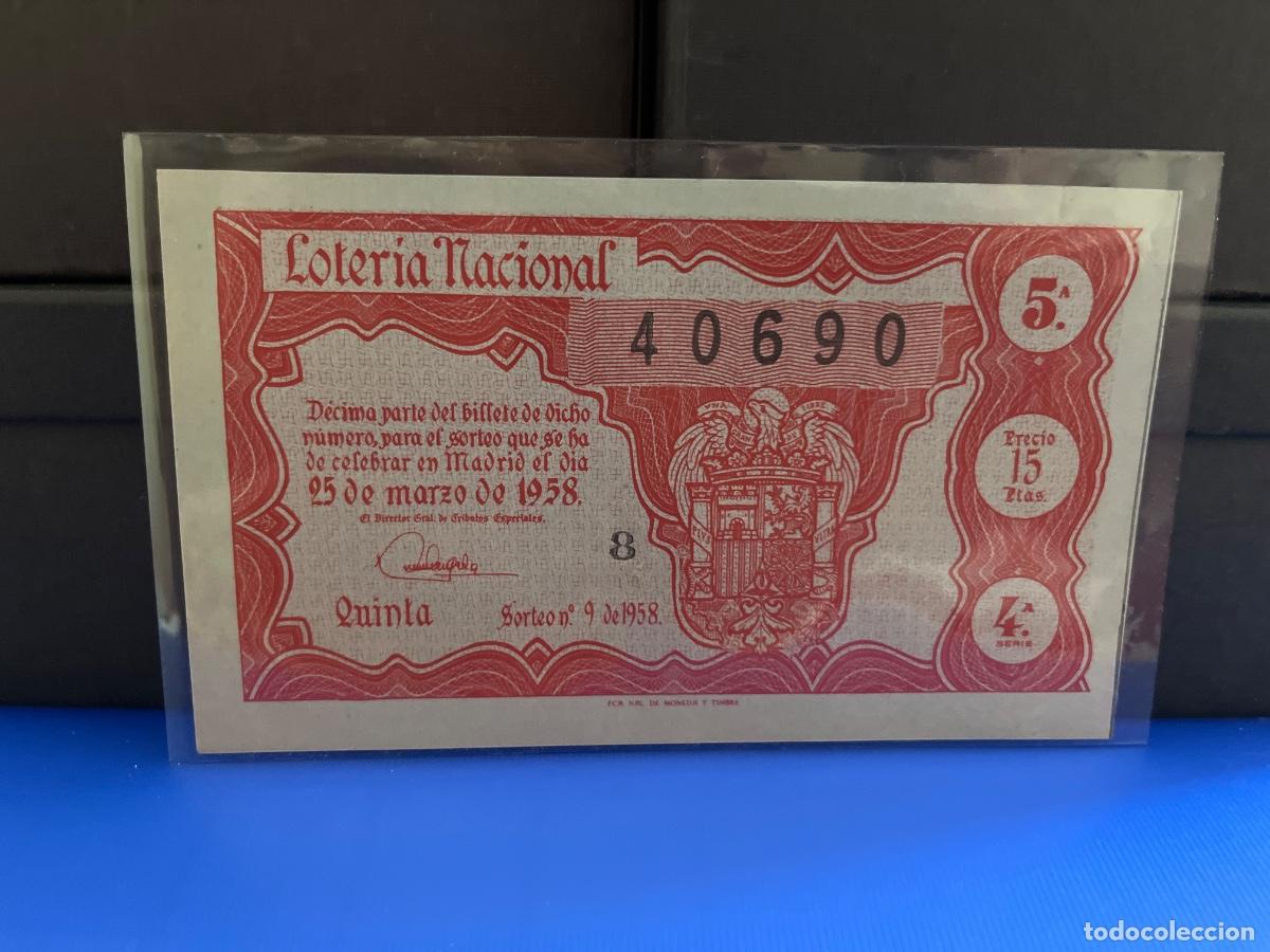 Loter&iacute;a Nacional: Loter&iacute;a nacional 1958 sorteo 9
