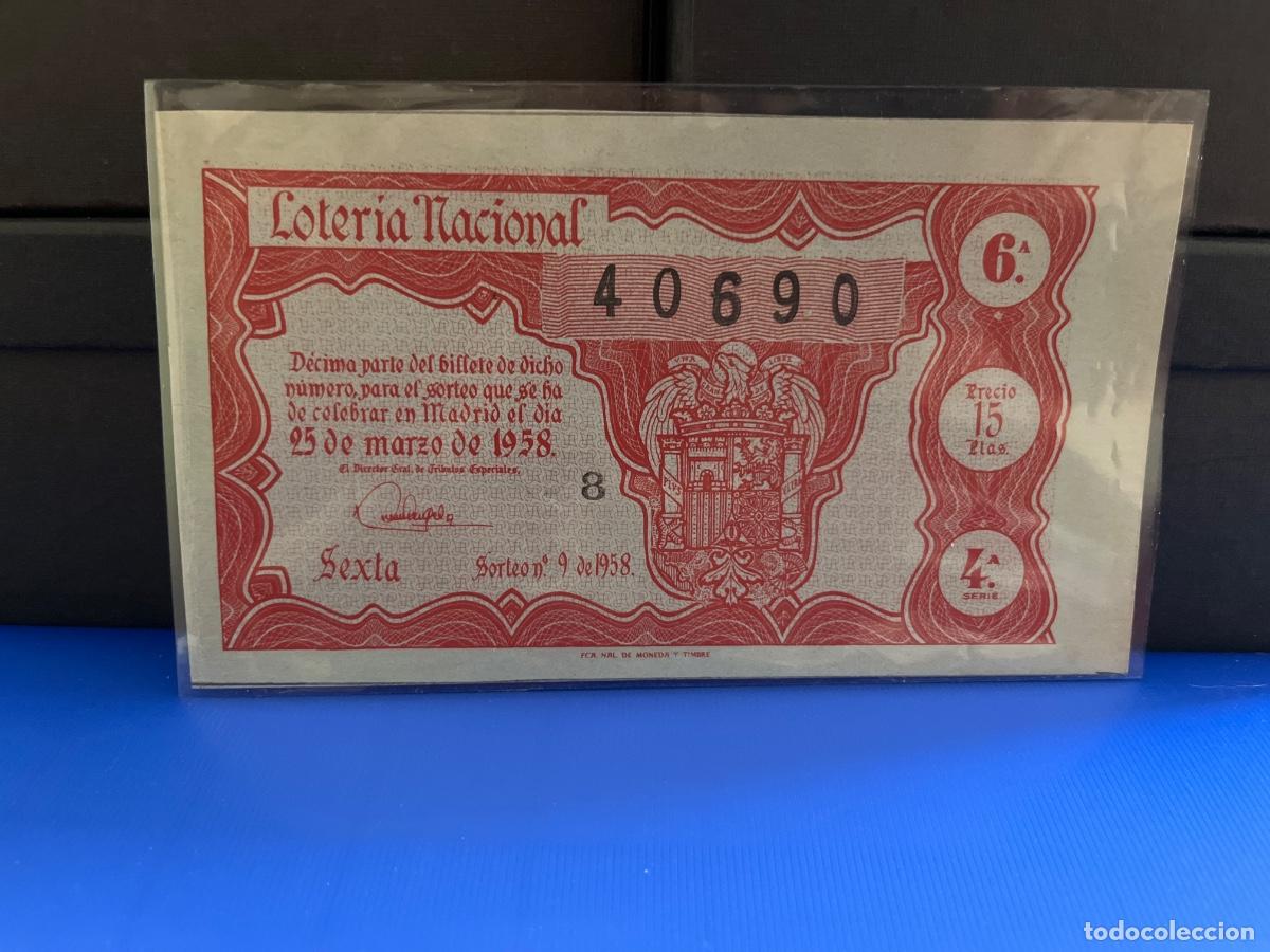 Loter&iacute;a Nacional: Loter&iacute;a nacional 1958 sorteo 9