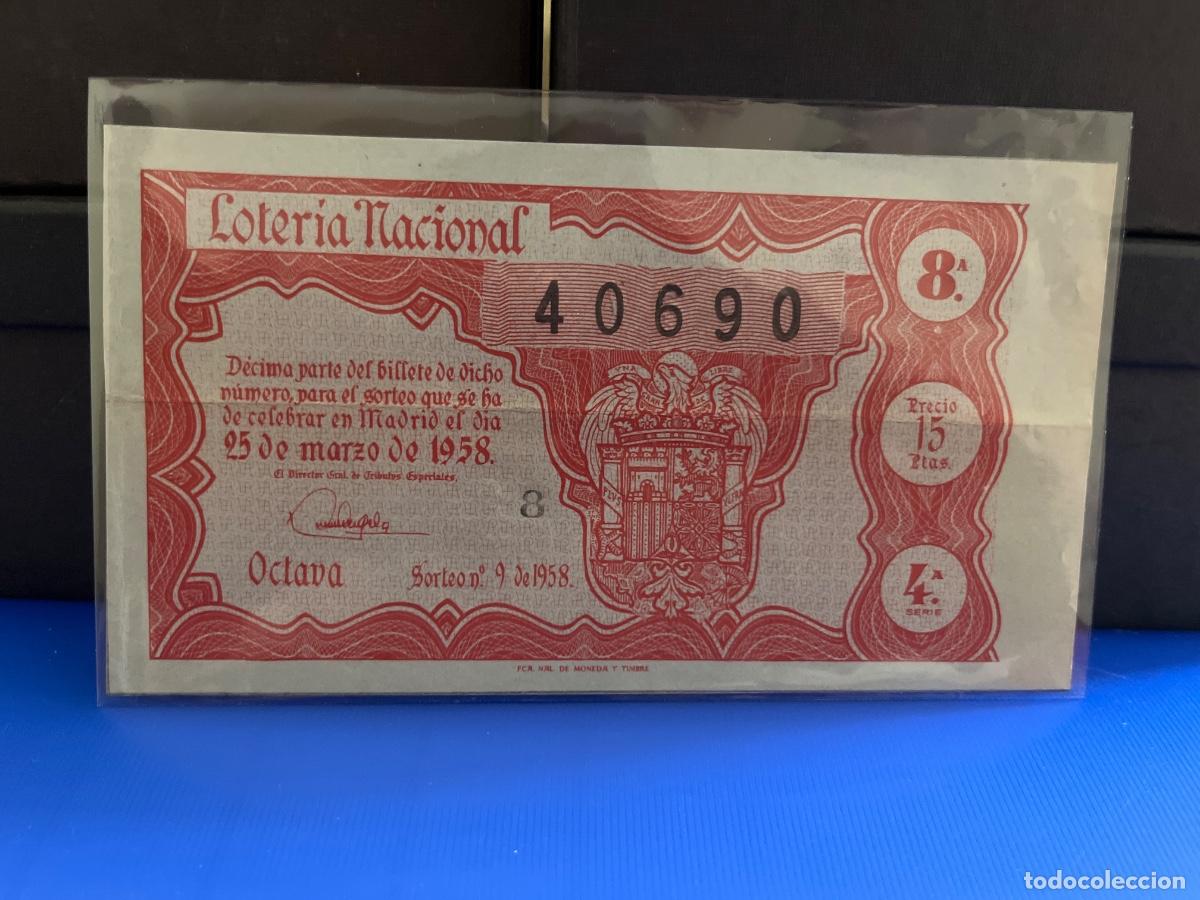 Loter&iacute;a Nacional: Loter&iacute;a nacional 1958 sorteo 9