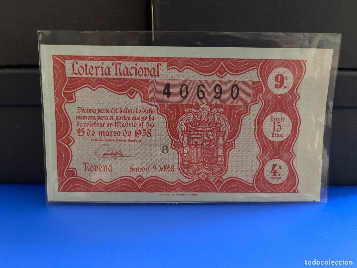 Loter&iacute;a Nacional: Loter&iacute;a nacional 1958 sorteo 9