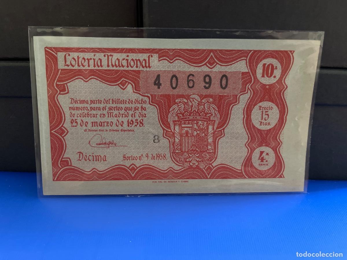 Loter&iacute;a Nacional: Loter&iacute;a nacional 1958 sorteo 9