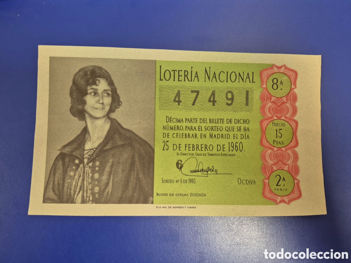 Loter&iacute;a Nacional: LOTERIA NACIONAL SORTEO 6 DE 1960 SERIE 2