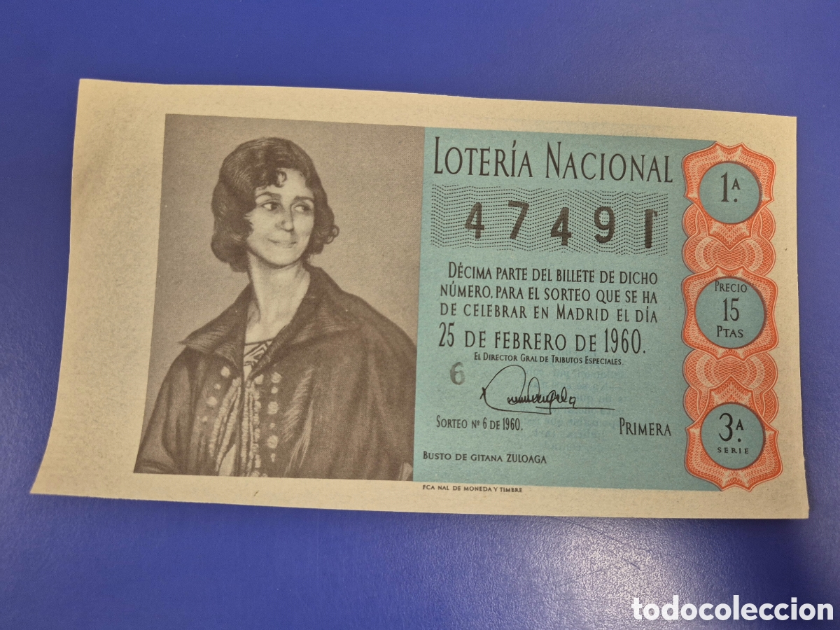 Loter&iacute;a Nacional: LOTERIA NACIONAL SORTEO 6 DE 1960 SERIE 3