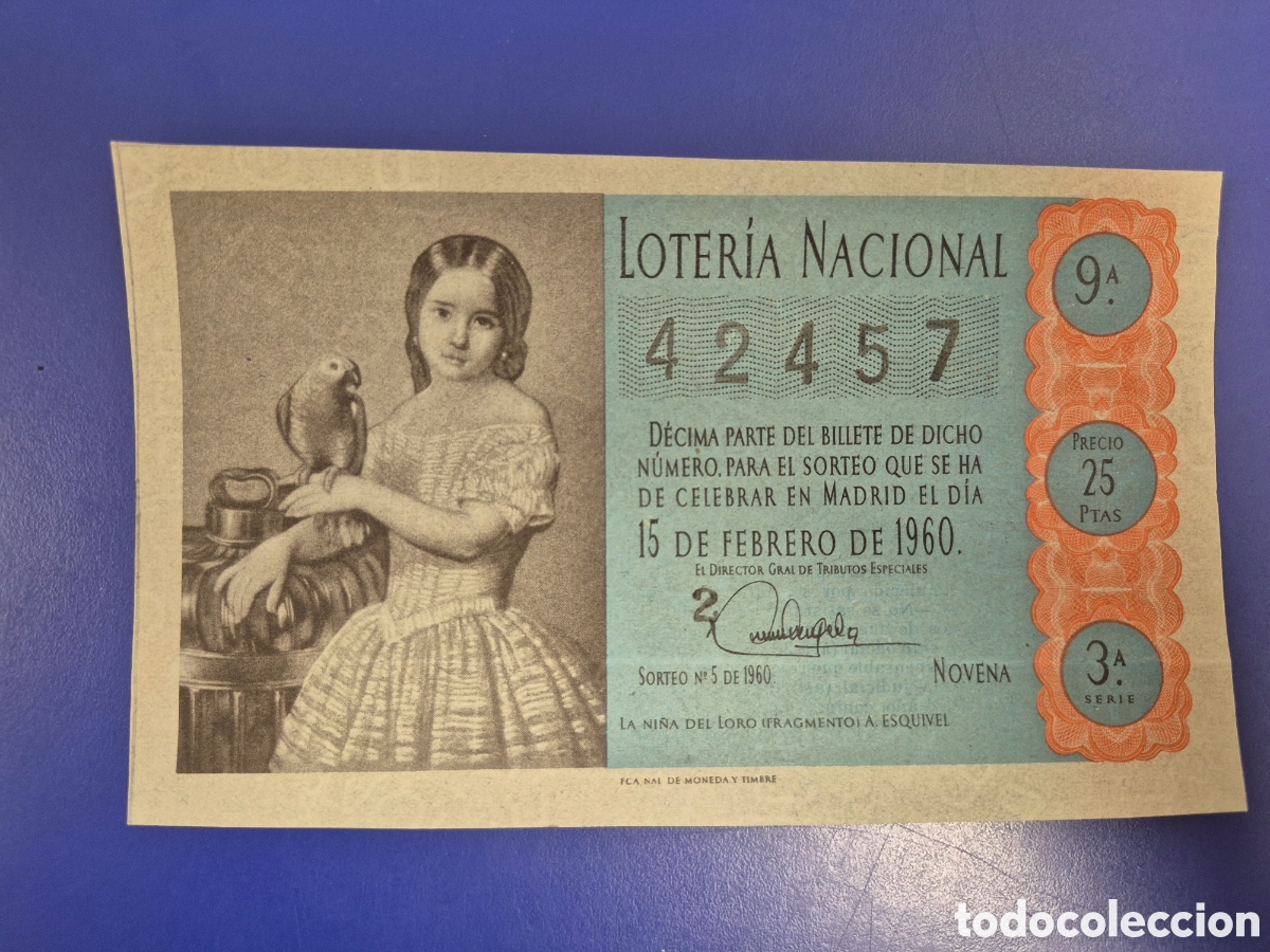 Loter&iacute;a Nacional: LOTERIA NACIONAL SORTEO 5 DE 1960 SERIE 3