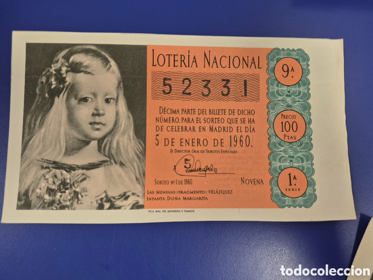 Loter&iacute;a Nacional: LOTERIA NACIONAL SORTEO 1 DE 1960 NI&Ntilde;O SERIE 1