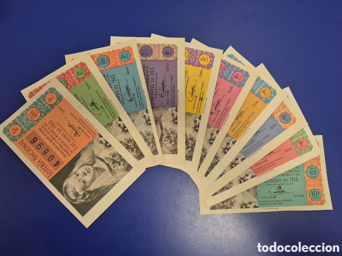 Loter&iacute;a Nacional: LOTERIA NACIONAL SORTEO 1 DE 1960 NI&Ntilde;O SERIE COMPLETA