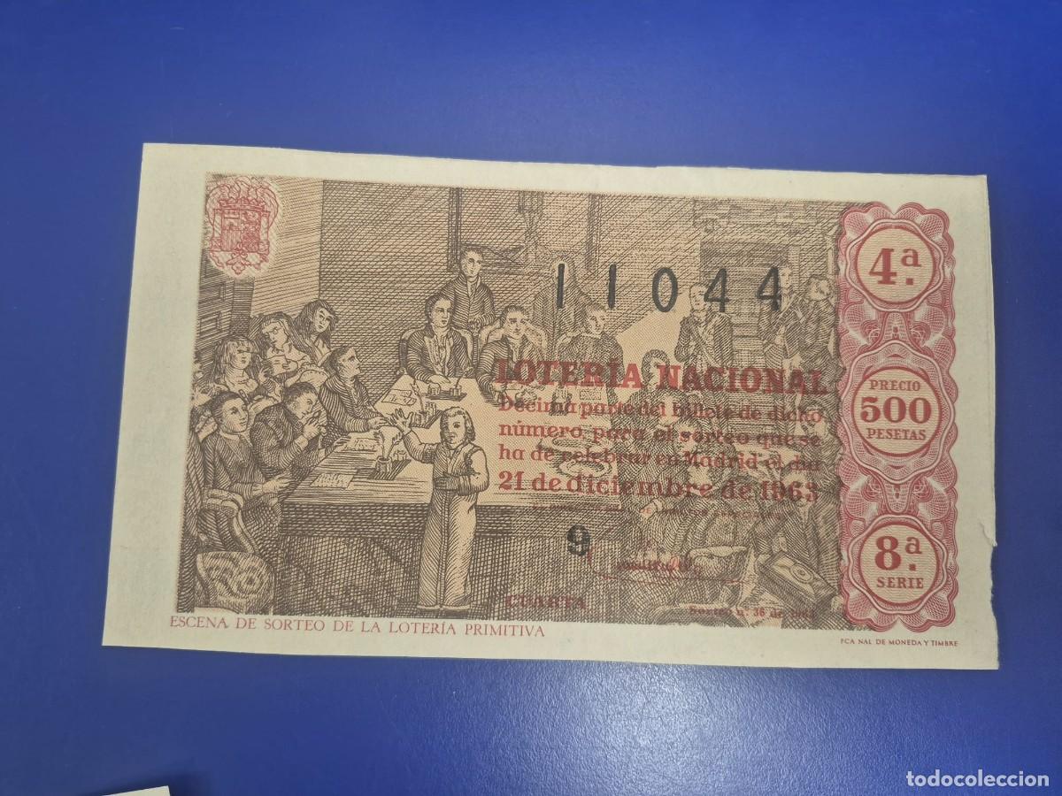 Loter&iacute;a Nacional: LOTERIA NACIONAL A&Ntilde;O 1963 SORTEO 36 NAVIDAD SERIE 8