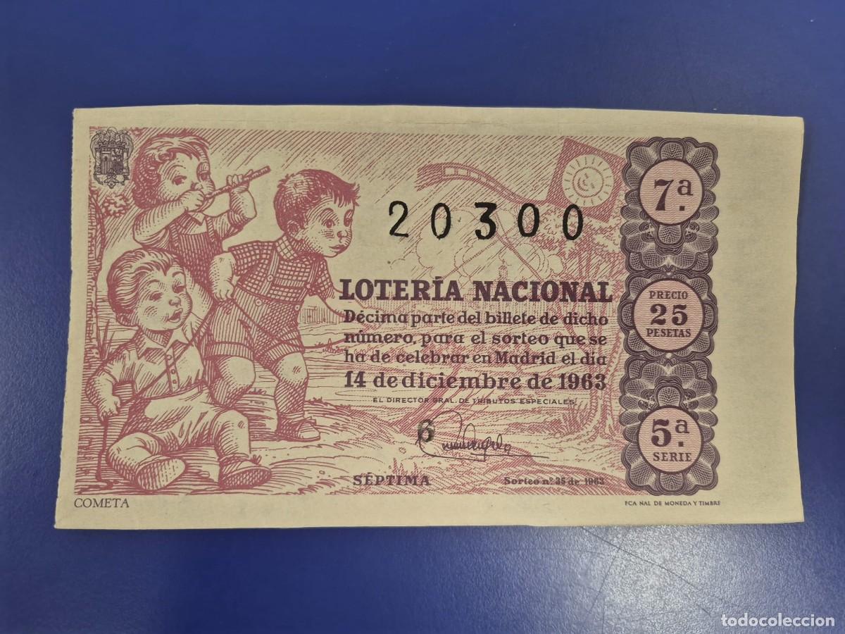 Loter&iacute;a Nacional: LOTERIA NACIONAL A&Ntilde;O 1963 SORTEO 35 SERIE 5