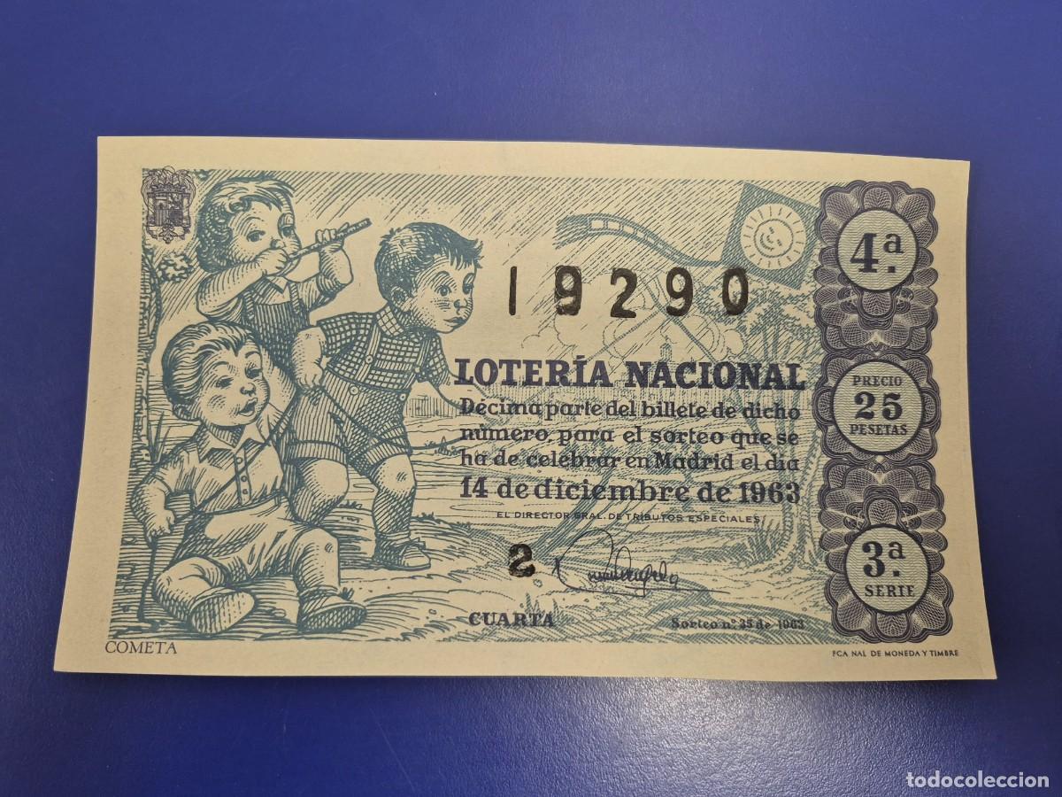 Loter&iacute;a Nacional: LOTERIA NACIONAL A&Ntilde;O 1963 SORTEO 35 SERIE 3