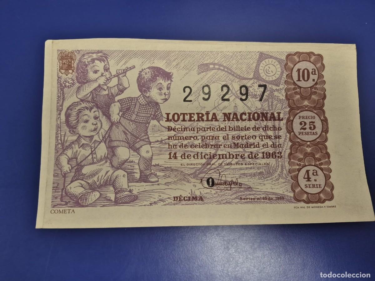 Loter&iacute;a Nacional: LOTERIA NACIONAL A&Ntilde;O 1963 SORTEO 35 SERIE 4