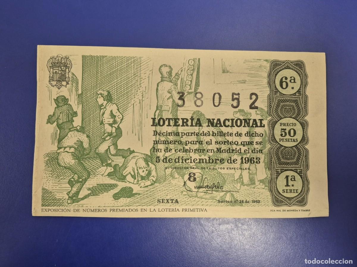 Loter&iacute;a Nacional: LOTERIA NACIONAL A&Ntilde;O 1963 SORTEO 34 SERIE 1